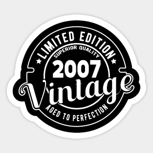 2007 VINTAGE - 14Th BIRTHDAY GIFT Sticker